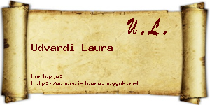 Udvardi Laura névjegykártya